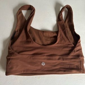 Ribbed lululemon align bra, long line in light brown